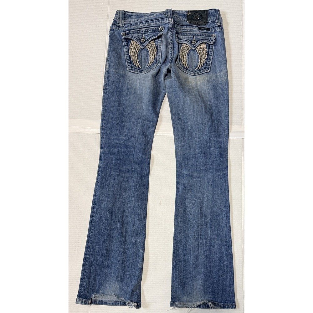 MISS ME - Women's Jeans - Blue Angel Wing Embellished JP5082B12 - Size 28